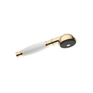 Dornbracht Metall-Handbrause mit Porzellangriff (weiß) MADISON 28002970 Messing (23kt Gold) 28002970-09