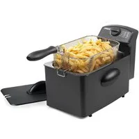 PRINCESS Fritteuse 01.182729.01.001, 2000 W, 4 L mit Cool Zone – Edelstahl, 190°C