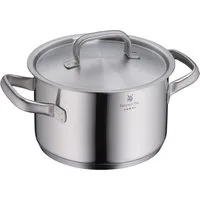 WMF Kochtopf Gourmet Plus, Cromargan® Edelstahl Rostfrei 18/10 (2-tlg), wärmeduzierende Hohlgriffe, Innenskalierung, breiter Schüttrand