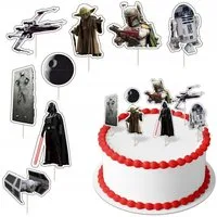 Festivalartikel Tortenstecker STAR WARS Topper Set 8 Stk Geburstag Torten Deko Kuchen Junge
