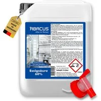 ABACUS Essigsäure 60% Hochkonzentriert für Haushalt, Garten & Industrie Essigreiniger (Vielseitig einsetzbar als Essigreiniger zum Reinigen & Entkalken Individuell verdünnbar)