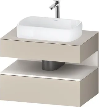 Duravit Qatego Konsolenwaschtischunterbau wandhängend Taupe Supermatt 800x550x600 mm - QA47300848300 QA4730084830000