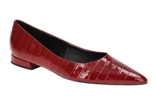 H?gl 0-10 1807 4400 Rot Cabernet Ballerinas Echtleder Damen Halbschuhe