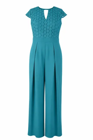 select! by Hermann Lange - Jumpsuit petrol - Gr. - 38