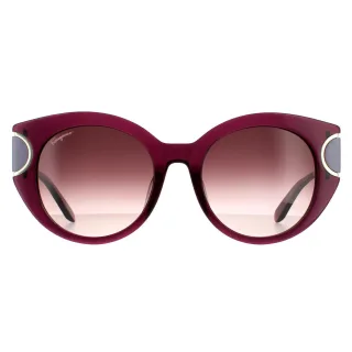 Salvatore Ferragamo Cat Eye Damen Violett Braun Wein Farbverlauf 90041091