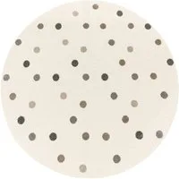 KADIMA DESIGN Kinderteppich Punkte Kinderzimmer schmutzabweisend Teppich Kinder, Rund, Höhe: 13 mm, Florhöhe: 9 mm, Polypropylen, Rund, 200D, Beige