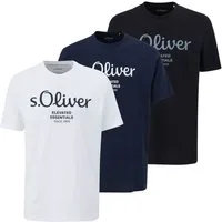 s.Oliver T-Shirt Basic aus reiner Baumwolle, mit Logo-Print auf der Brust