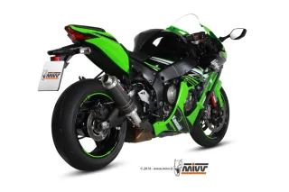 % % % Sport Auspuff MIVV GP Carbon Kawasaki ZX-10R Ninja Bj. 2016-2020 EURO-4 eintragungsfrei +ABE