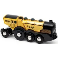 BRIO® Spielzeug-Zug Goldene Batterielok, m. Licht und Sound