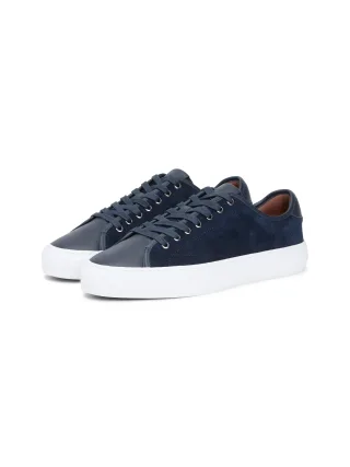 Tommy Hilfiger Sneaker "PREMIUM DRESS LEATHER MIX", Freizeitschuh, Halbschuh, Schnürschuh, weich gepolsterter Schaftrand