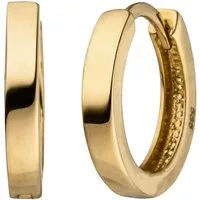 JOBO Paar Creolen, 585 Gold 12,5 mm