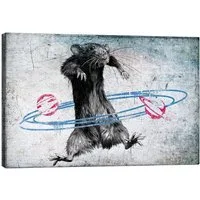 Posterlounge Wandbild Banksy - Solar System Rat, Pineapple Licensing, erhältlich als Poster, Leinwandbild, Wandsticker oder Acrylglasbild