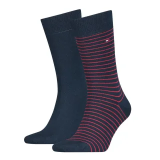Tommy Hilfiger - Gestreifte Socken rot/blau - Gr. - 46
