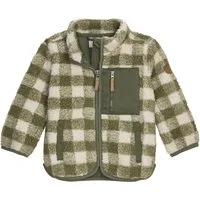 first instinct by killtec Fleecejacke FIOW 50 MNS FLC JCKT Sherpa Fleecejacke mit Karomuster, Kinnschutz und Namensetikett
