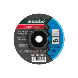 Metabo Combinator 76x2,0x10 mm, Inox, Trenn- u. Schruppscheibe, gerade Ausführung - 3 Stück - 626872000