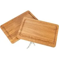 Holz Frank Schneidebrett Schneidebrett rechteckig mit Saftrille aus Eiche geölt 30 x 20 x 2 cm, Holz, (1-St)