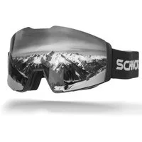 SCHNORR Sportbrille Schnorr Skibrille Edge Silber (S3/S4), Full REVO, Anti-Fog, UV400, (1-St), Full REVO-Beschichtung Silber (S3)