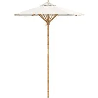 vidaXL Sonnenschirm Garten-Sonnenschirm Cremeweiß Ø 150 x 210 cm Bambus