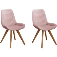OTTO home Schalenstuhl Bratislava (Set, 2 St), Gestell Eiche massiv geölt, Easy Care-Stoff