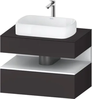 Duravit Qatego Konsolenwaschtischunterbau wandhängend Graphit Supermatt 800x550x600 mm - QA473001880 QA4730018800010