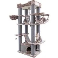 Canadian Cat Company Kratzbaum Kratzbaum Aspen 180 cm, hoher Katzenbaum, Kletterseil, Hängematte & mehrere Plattformen