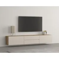 OTTO home Lowboard Criss, Breite 200 cm, moderne grifflose TV-Kommode, TV-Kommode, TV-Schrank, hängend und stehend montierbar