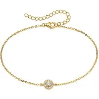 Bruno Banani Armband Schmuck Geschenk Silberarmband gelbgoldfarben vergoldet, mit Zirkonia (synth)