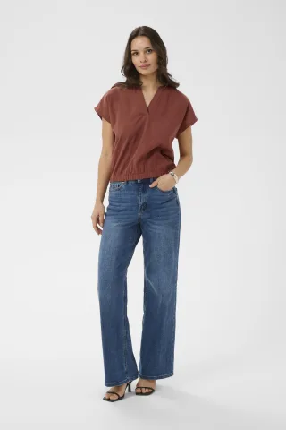 Kurzarm-Bluse KApauline Kurzarm-Bluse Baggy fit