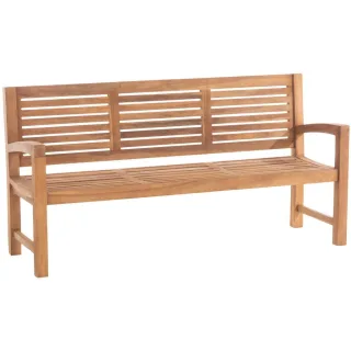 CLP Gartenbank, Teak, Holz, 180x92x59 cm, Gartenmöbel, Gartenbänke