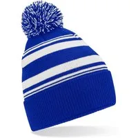 Beechfield® Bommelmütze Striped Fan Beanie
