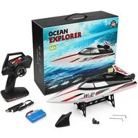 BruKa RC-Boot RC 2,4 Ghz. Speedboot TIGER SHARK W-12 ferngesteuertes Schiff Boot