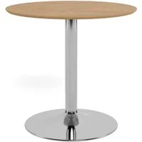 ACTONA GROUP Bartisch Ibiza, Bistrotisch, Tisch,Eiche,Chrom Stahl,80x74cm