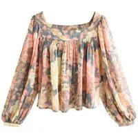 Next Langarmbluse Bluse mit eckigem Ausschnitt (1-tlg)