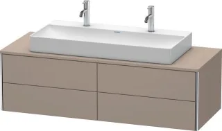 Duravit XSquare Konsolenwaschtischunterbau wandhängend Basalt Matt 1400x548x400 mm - XS4915M4343 XS4915M4343