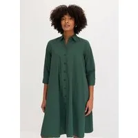 bonprix Hemdblusenkleid A-Linien-Passform, 3/4-Ärmel, mit Hemdblusenkragen