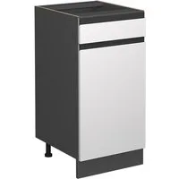 Vicco Unterschrank R-Line, Weiß/Anthrazit, 40 cm J-Shape, ohne Arbeitsplatte (1-St)