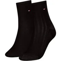 Tommy Hilfiger Kurzsocken TH WOMEN SHORT SOCK 2P SHINE (2 Paar) mit feinem Rippendetail