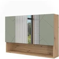 Vicco Badezimmerspiegelschrank Irma, Salbeigrün/Artisan, 80.1 x 55 cm (1-St)