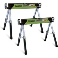 TRUTZHOLM Sägebock 2x Stahl Sägebock Arbeitsbock höhenverstellbar bis 1300kg klappbar, 650 kg max. Belastbarkeit, (Set, 2-St), stabil