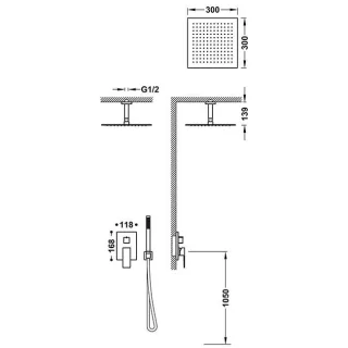 Tres Bausatz 2 Wege Unterputz Einhebelmischer Rapid box für die Dusche , 00638003 00638003