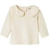 vertbaudet Langarmshirt Mädchen Baby Shirt, Bubikragen mit Rüschen