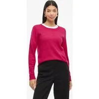 Vila Rundhalspullover VIRIL O-NECK L/S KNIT TOP - NOOS Viskosemischung, regular fit