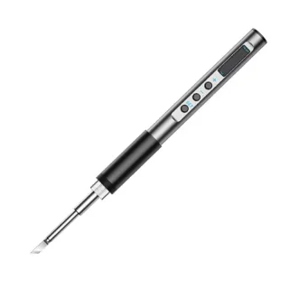 Portable T12 Electric Soldering Iron Type C 65W PD Fast Heating CNC Metal Body Adjustable Temperature 180-450℃ OLED Disp