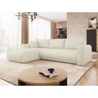 MIRJAN24 Ecksofa Eliwo, mit Schlaffunktion und Bettkasten, 252x158x80 cm, Rückenlehne in Form beweglicher Kissen