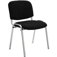CLP Besucherstuhl Ken Chrom Stoff (1er), robust & gepolsterte Rückenlehne