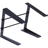 FAME Laptop-Ständer, (Audio Laptop Stand LS-1 Eco Leichter Portabler Laptopständer Individuell Anpassbare Seitliche Erweiterungen Ideal für Musiker DJs Techniker Maximale Belastbarkeit 35 kg Schwarz, DJ-Möbel, Laptop Stands, Laptopständer, Portabler 