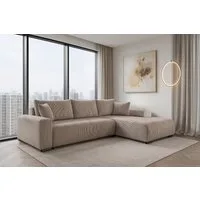 storez24 Ecksofa Soffe, mit Bettkasten und Schlaffunktion, Cordstoff, L-Form, bequem
