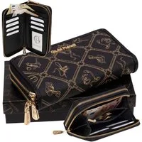 Giulia Pieralli Geldbörse Giulia Pieralli Damen Geldbörse Geldbeutel Brieftasche Portmonee XXL, Damen Geldbörse klappbar mit Reißverschluss Portemonnaie Geldbeutel