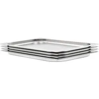 vidaXL Thermobehälter Gastronormbehälter 4 Stk. GN 1/1 20 mm Edelstahl, Edelstahl