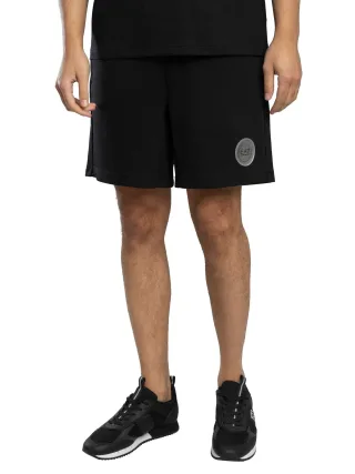 EA7 Shorts Mit Badge-Logo, Schwarz